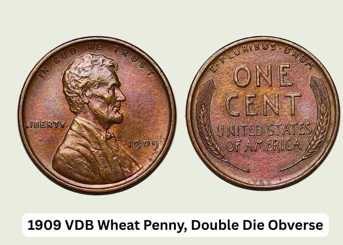 1909 Wheat Penny Value: Complete Worth Guide & Rare Varieties 4 1909 Wheat Penny VDB, Double Die Obverse, DDO FS-1101