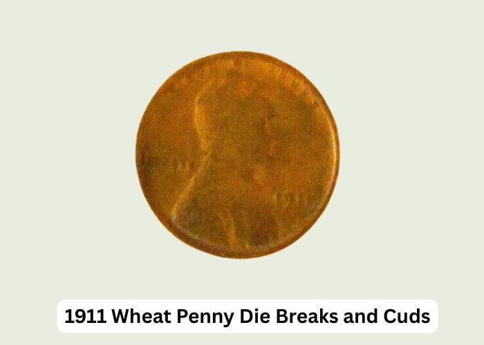 1911 Wheat Penny Value Guide: Rarity, Worth & Key Dates 7 1911 Wheat Penny Die Breaks and Cuds