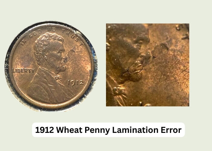 1912 Wheat Penny Value: Collector's Price Guide & Rarities 5 1912 Wheat Penny Lamination Error