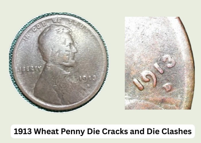 1913 Wheat Penny Value: Worth Analysis & Price Chart 7 1913 Wheat Penny Die Cracks and Die Clashes