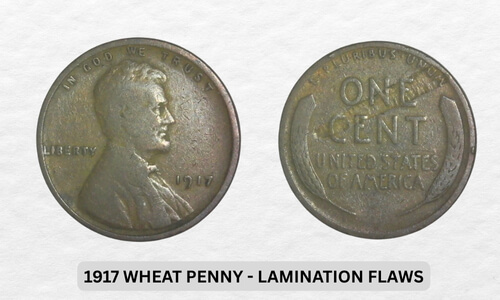 1917 Wheat Penny Value: Worth Guide & Investment Potential 8 1917 Wheat Penny - Lamination Flaws