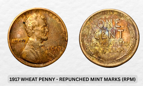 1917 Wheat Penny Value: Worth Guide & Investment Potential 10 1917 Wheat Penny - Repunched Mint Marks (RPM)
