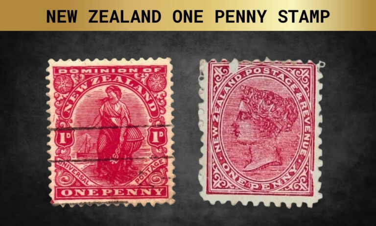 New Zealand One Penny Stamp