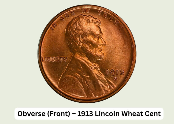 1913 Wheat Penny Value: Worth Analysis & Price Chart 2 Obverse (Front) – 1913 Lincoln Wheat Cent