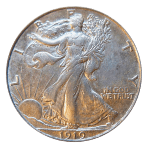 Dollar Value Checker 9 Walking Liberty Half Dollar observe
